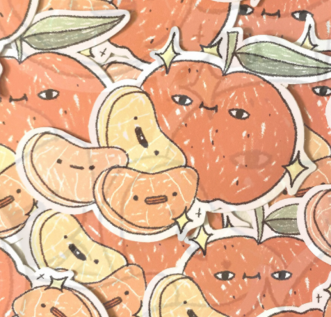 Sticker Mandarina en Gajos
