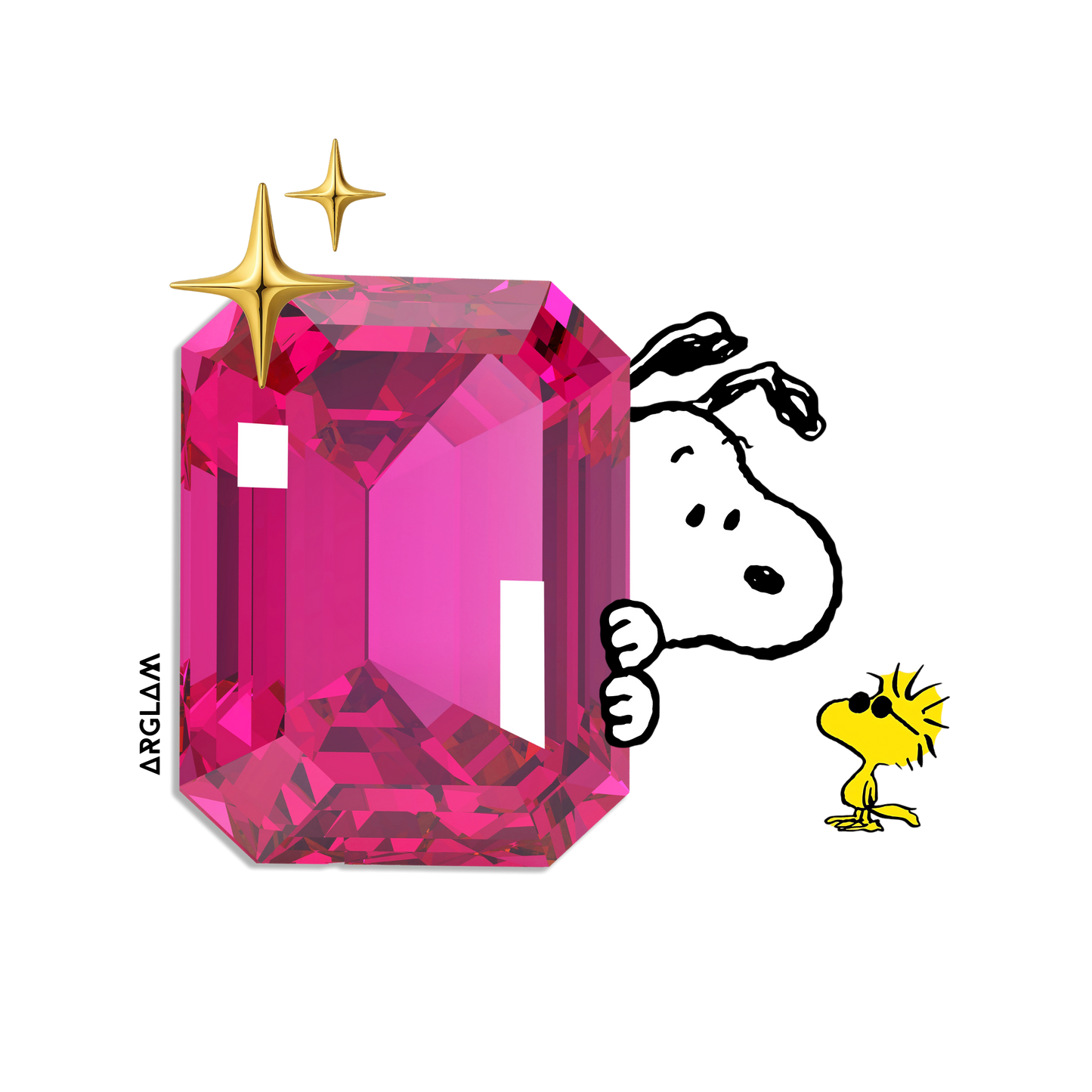 🔥 Sticker Snoopy Piedra Rosa