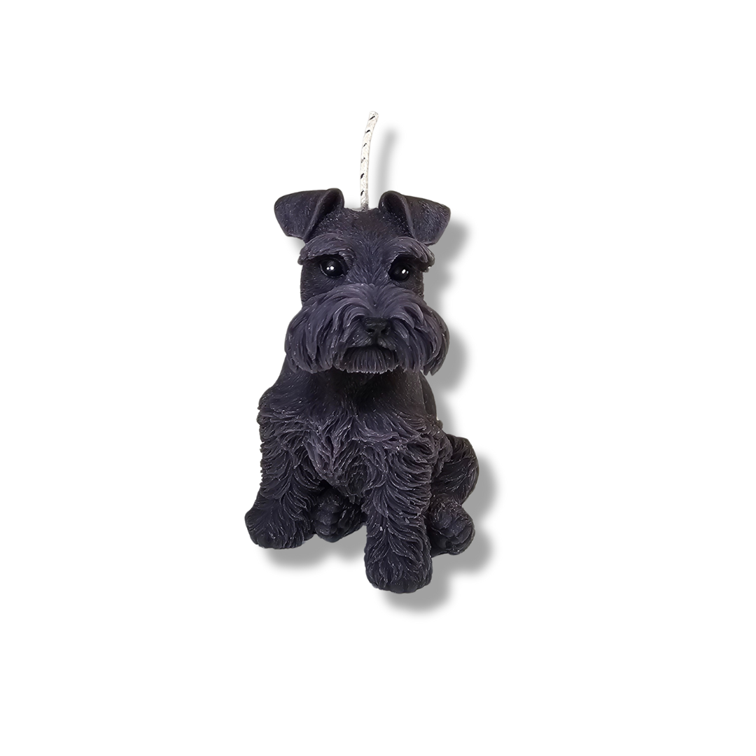 🐾 Vela Perrito Bigotón Gris Obscuro