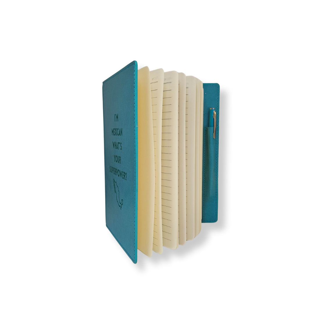 Libreta I´m Mexican, Whats Your Superpower? con pluma