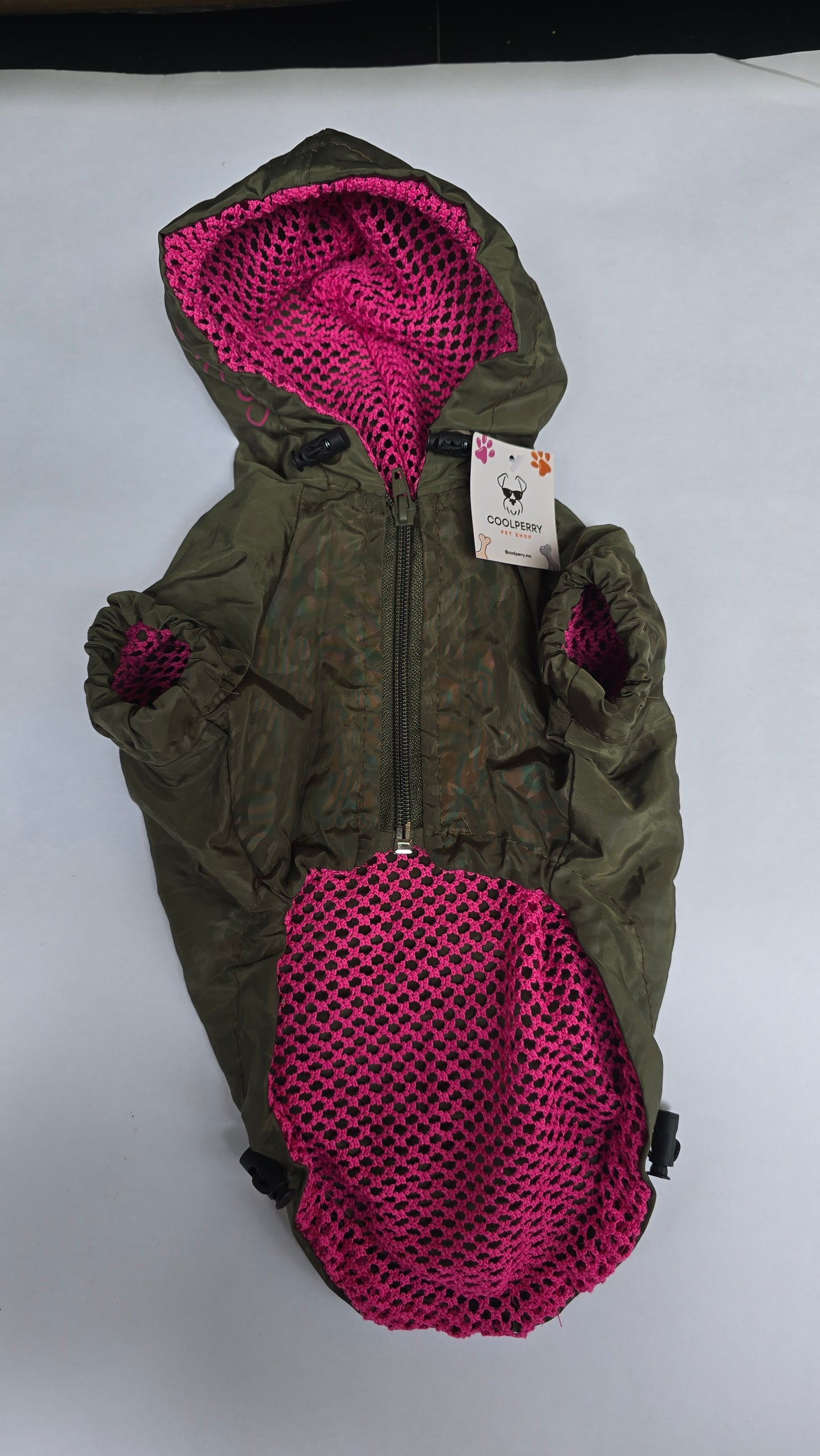 Impermeable NO BAD DAYS verde para Perrito