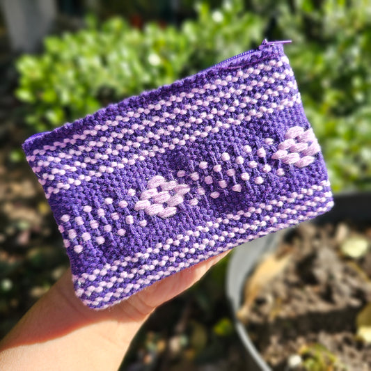 Monedero Artesanal De Oaxaca Morado - Lila