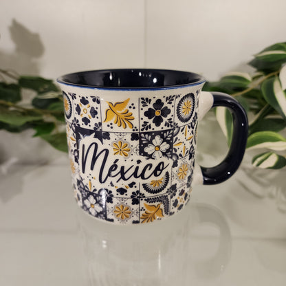 Taza Jumbo México Amarillo con Azul