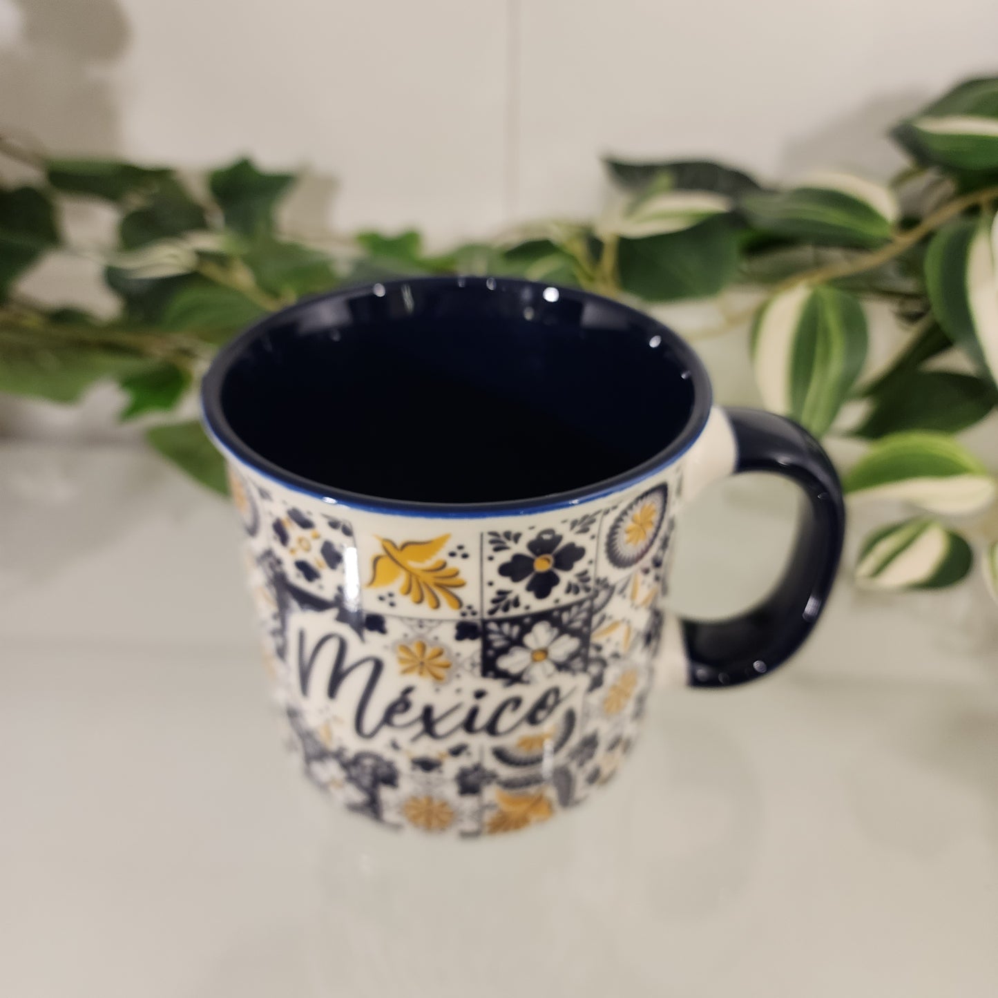 Taza Jumbo México Amarillo con Azul