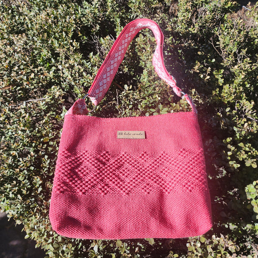 Cross Body Artesanal de Oaxaca Rosa Fuerte