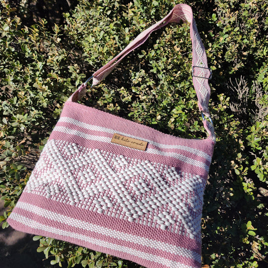 Cross Body Artesanal de Oaxaca Rosa Claro