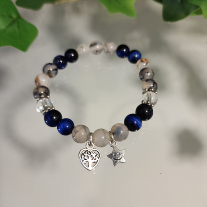 Pulsera Agata - Lapislazuli