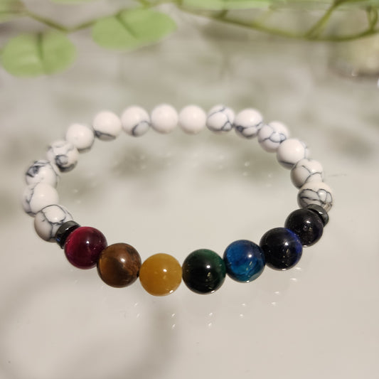 Pulsera Chakras - Howlita