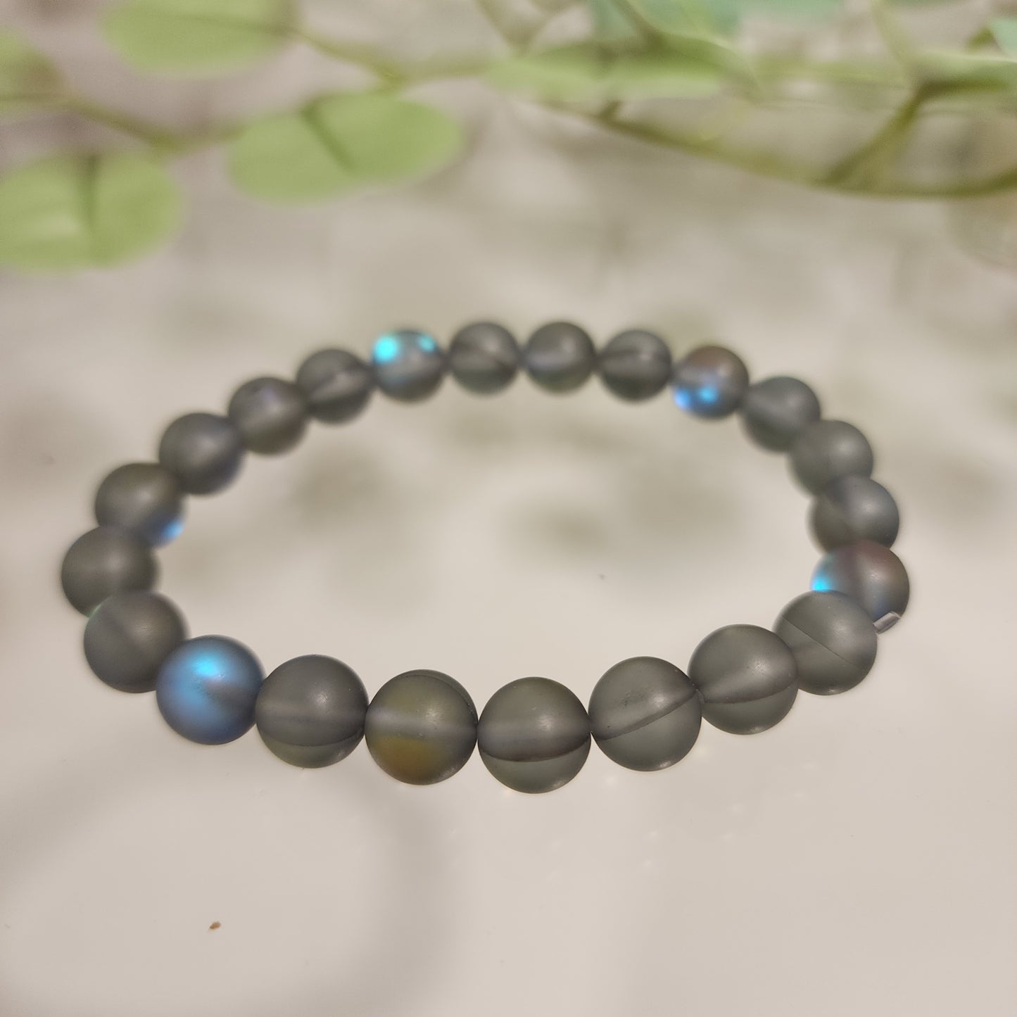 Pulsera Piedra Luna Gris