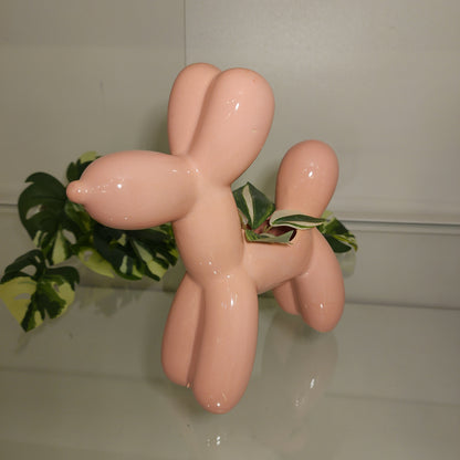 Maceta Perro Globo Rosa