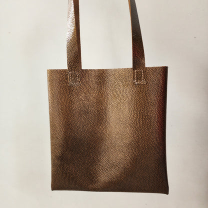 Tote de Piel Cafe Charol Chica