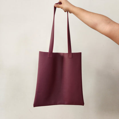 Tote de Piel Vino Grande