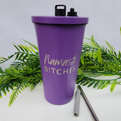 Vaso Namaste Bitches Morado