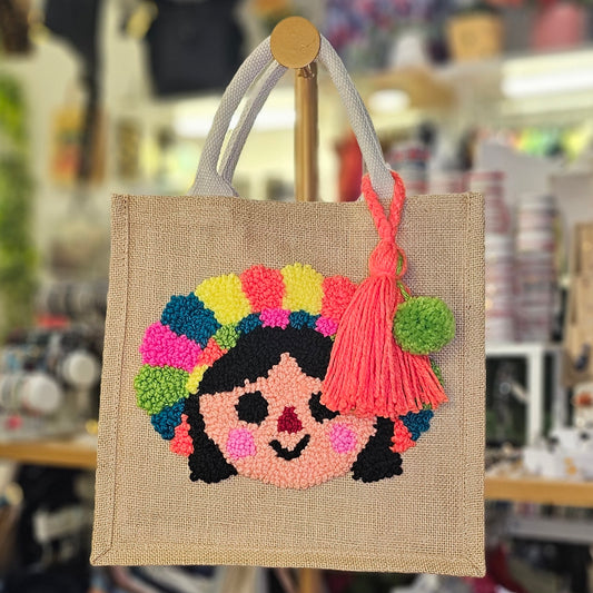 Bolsa De Yute Con Bordado de Lele