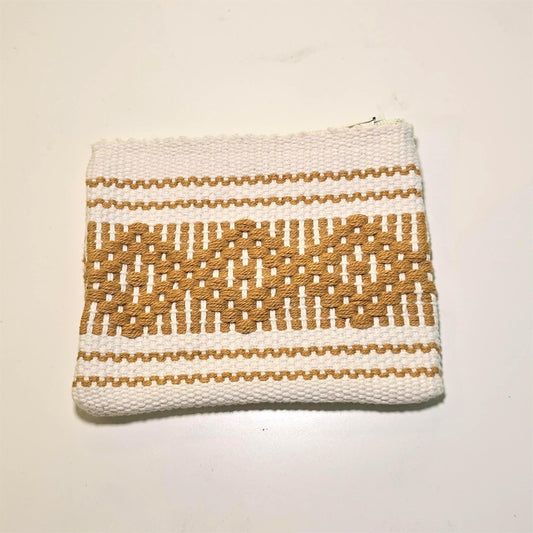 Monedero Artesanal de Oaxaca - Blanco Mostaza