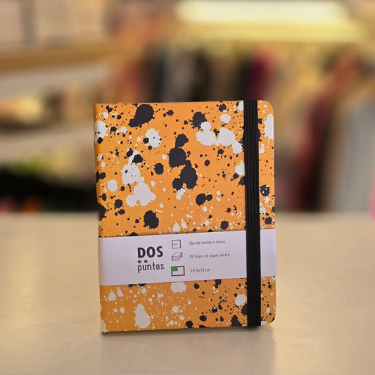 Libreta De Bolsillo Amarilla Con Manchas