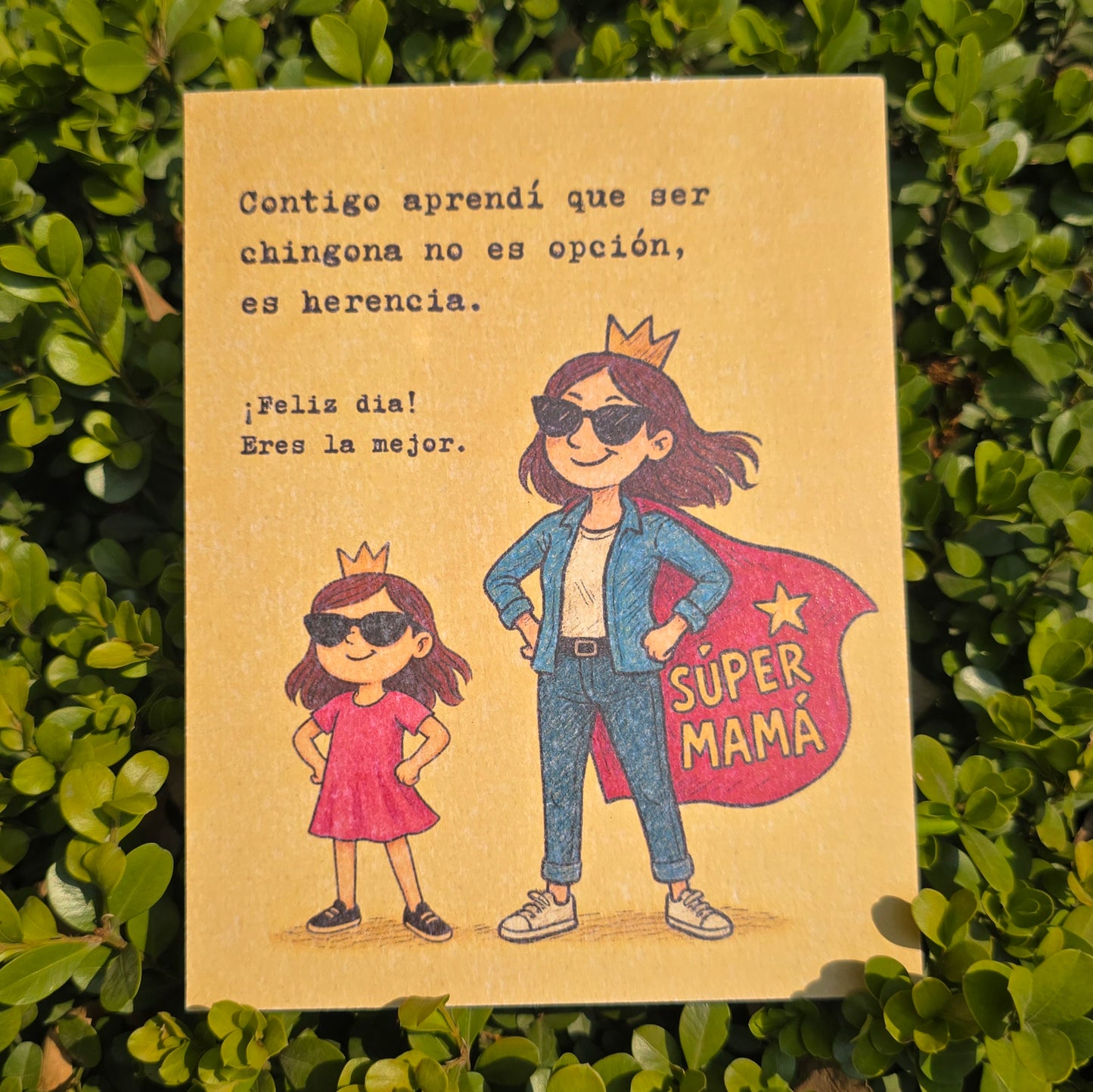 Tarjeta - Súper Mamá