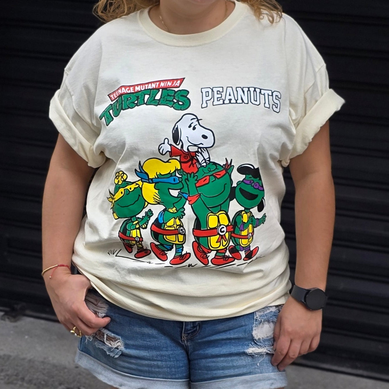 Playera Unisex Snoopy con Tortugas Ninja