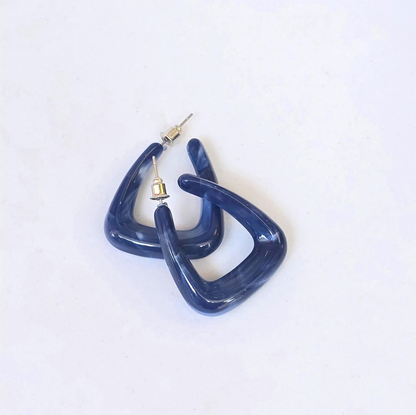 Aretes acrílicos – Azul profundo