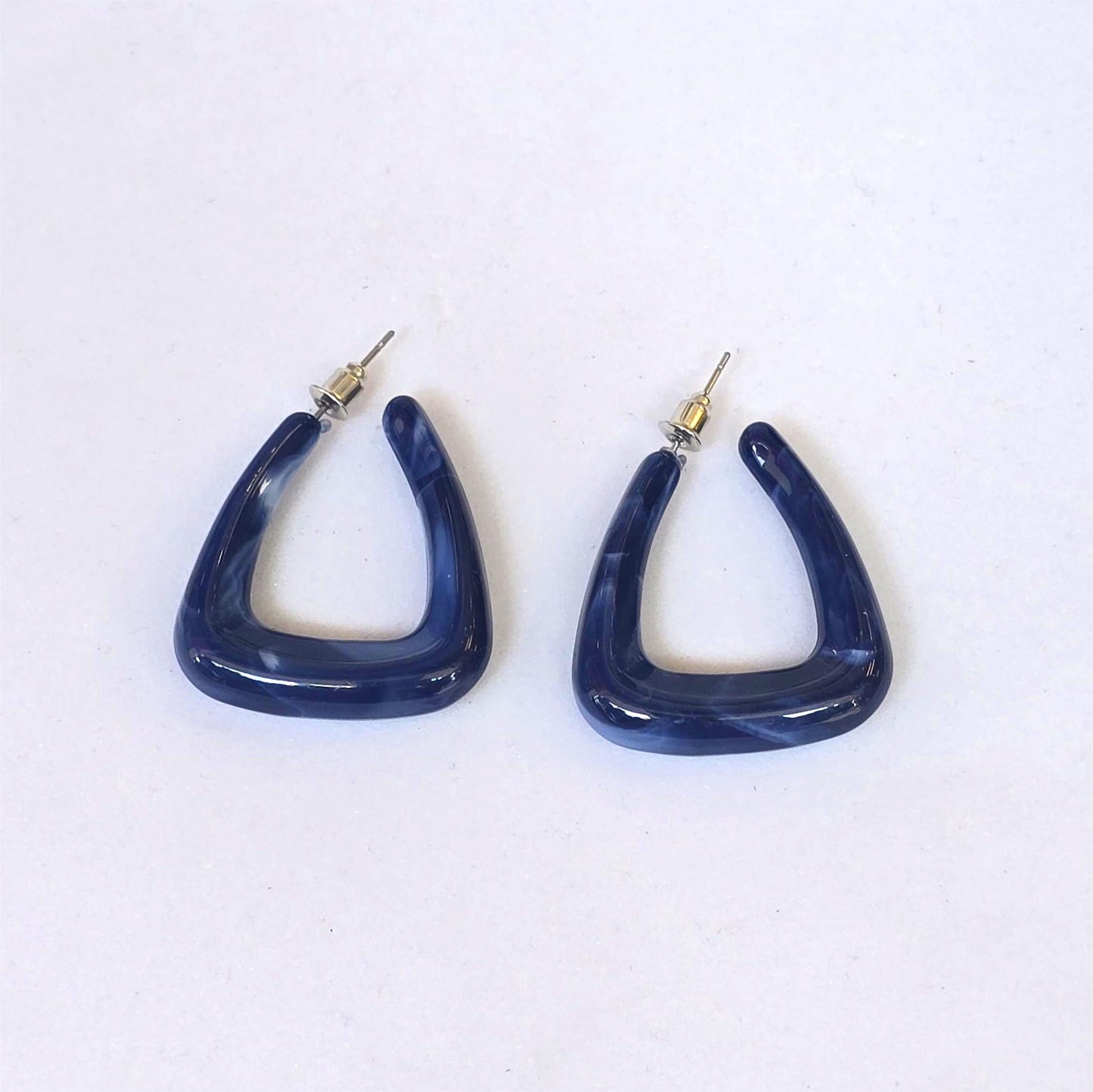 Aretes acrílicos – Azul profundo
