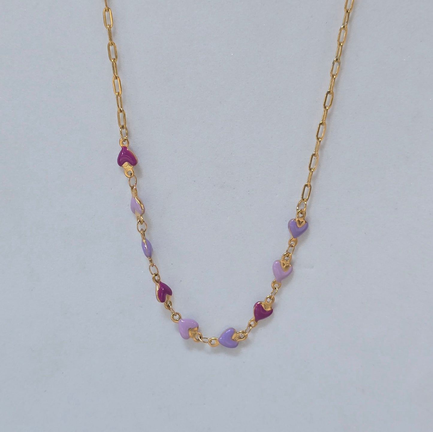 Collar corazones lila 💜