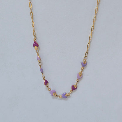 Collar corazones lila 💜