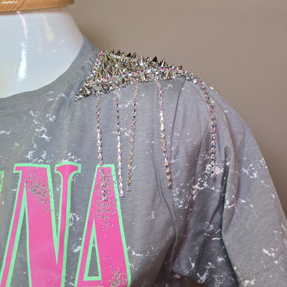 Playera Gris Nirvana Con Hombreras