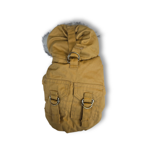 🐻 Chamarra tipo parka camel