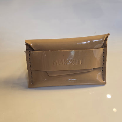 Monedero de piel camel