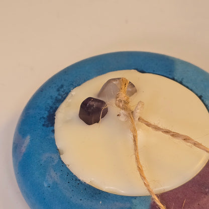 Vela Mini frutos del bosque con cuarzo amatista