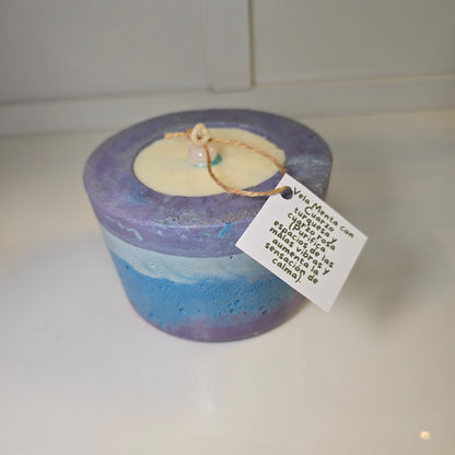 Vela Menta con Cuarzos ( Purifica y da Calma )