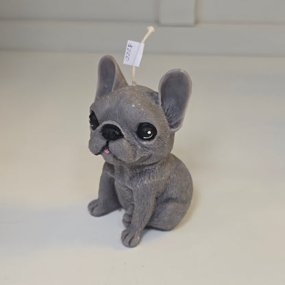 🐾🖤 Vela Perrito Con Orejitas Paradas Gris