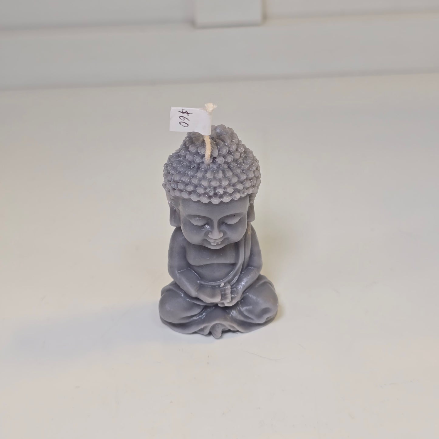 🧘‍♂️ Vela mini Buda – Posición de meditación - Gris