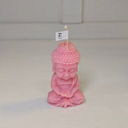 🧘‍♂️ Vela mini Buda – Posición de meditación - Rosa