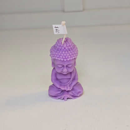 🧘‍♂️ Vela mini Buda – Posición de meditación - Lila