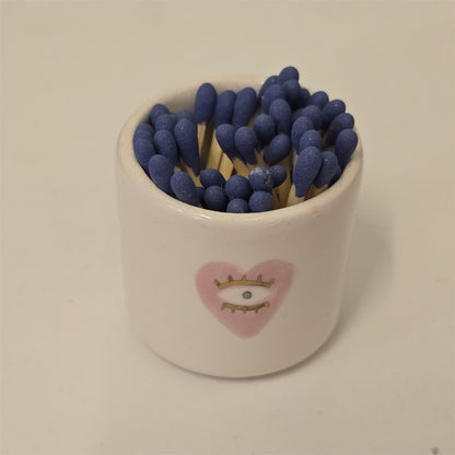 Cerillero de cerámica "Ojito protector"