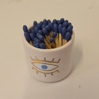 Cerillero de cerámica "Ojo que todo enciende"