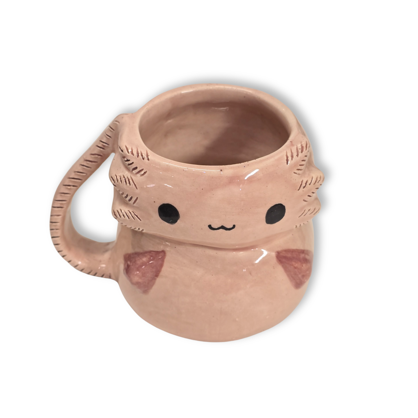 Taza Ajolotito Rosa - Hecha a Mano