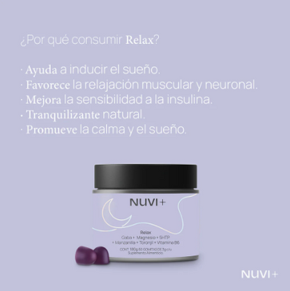 Gomitas RELAX - Citrato de Magnesio + Gaba + 5-HTP + Manzanilla + Toronjil + Vit. B6