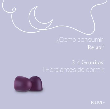 Gomitas RELAX - Citrato de Magnesio + Gaba + 5-HTP + Manzanilla + Toronjil + Vit. B6