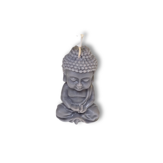 🧘‍♂️ Vela mini Buda – Posición de meditación - Gris