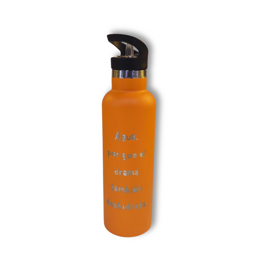 Botella - Agua Porque El Draman Tambien Desidrata - Naranja