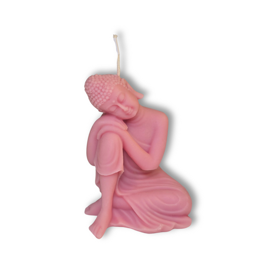 🧘‍♀️ Vela Buda – Postura relajada - Rosa