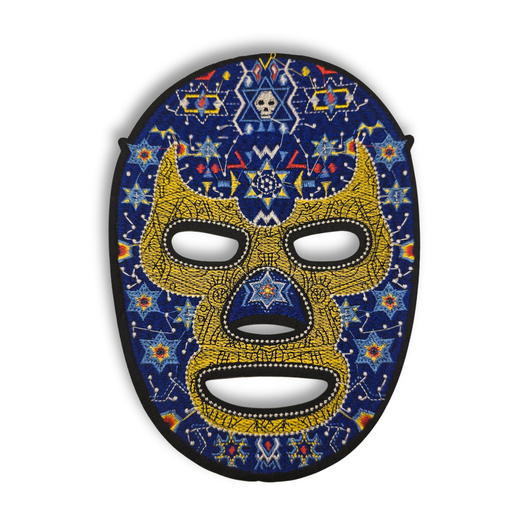 🥊 Parche máscara de luchador huichol
