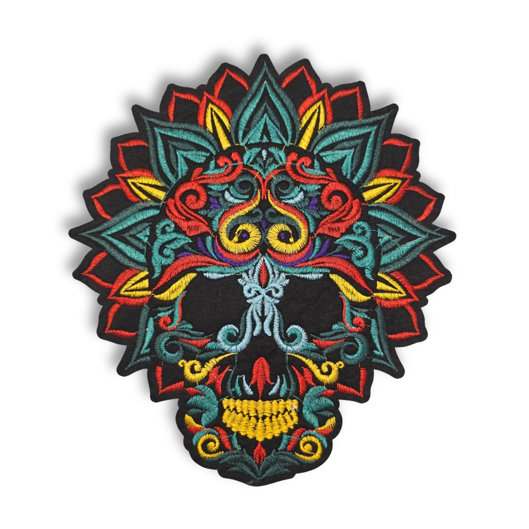 💀 Parche calavera floral mexicana