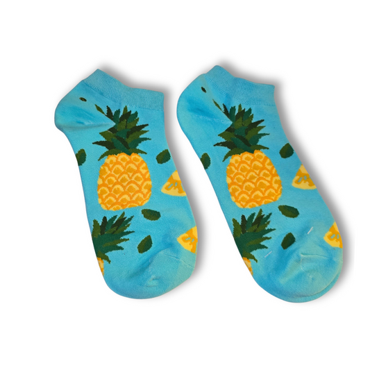 Calcetas cortas “Piñita fresca” 🍍💙