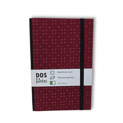 Libreta Pasta Dura de Tela Roja