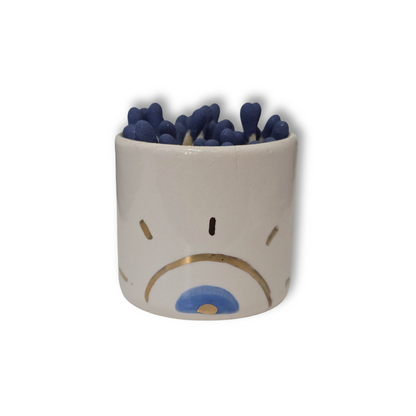 Cerillero de cerámica "Sol radiante"