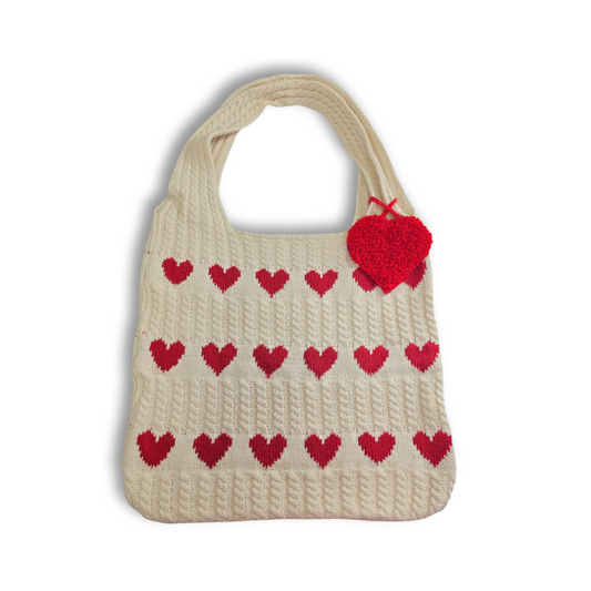 Bolsa de corazones tejida ❤️🧶
