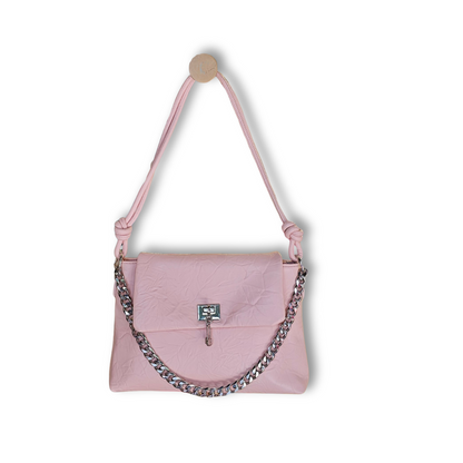 Bolsa de Mano Rosa  con Cadena